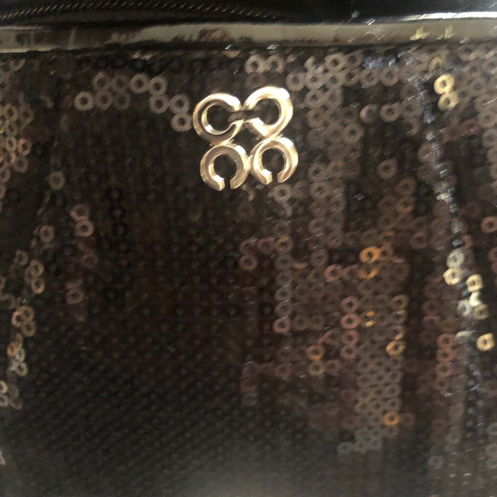 Coach Black Sequin Wristlet with Silver Hardware - Picture 8 of 15